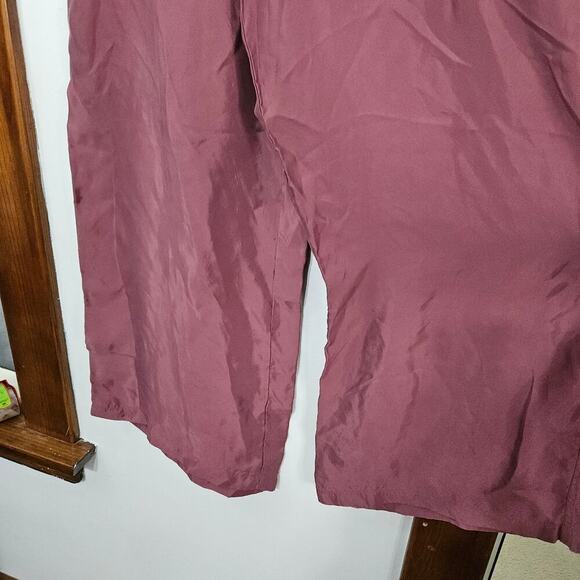 Athleta Calm Cool Lounging Wide Leg Satin Womens Pants Size Large 100% Cupro - Picture 4 of 9